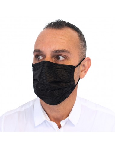 Masque chirurgical noir 100 % français PRISM