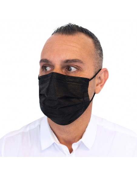 Masque chirurgical noir 100 % français PRISM