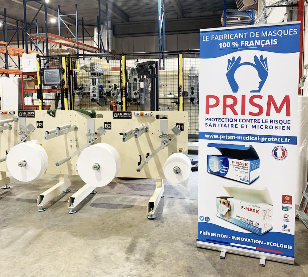 L'atelier de fabrication de masques chirurgicaux et FFP2 100 % français de PRISM